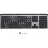 Aresgame Slim Wireless Bluetooth Keyboard Rechargeable Full Size Keyboard with Scissor Switch Quiet Low Profile Typing 3 Device Switching 2.4G and Bluetooth for Windows Mac PC Laptop Tablet Black