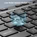 Aresgame Slim Wireless Bluetooth Keyboard Rechargeable Full Size Keyboard with Scissor Switch Quiet Low Profile Typing 3 Device Switching 2.4G and Bluetooth for Windows Mac PC Laptop Tablet Black