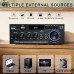 ARESGAME AK45 Bluetooth Stereo Receiver Amplifier 300W x2 2 Channel HiFi Audio Amp with FM Radio USB SD MIC Inputs Bass Treble Control for Home Stereo Karaoke Party Speakers