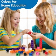 ARESGAME 500 Pieces Math Linking Cubes Set STEM Learning Manipulatives Connecting Counting Cubes Educational Math Blocks for Kids Classroom Teaching and Early Math Skills