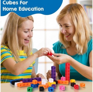 ARESGAME 500 Pieces Math Linking Cubes Set STEM Learning Manipulatives Connecting Counting Cubes Educational Math Blocks for Kids Classroom Teaching and Early Math Skills