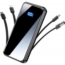 ARESGAME 50000mAh Portable Charger Power Bank with Built-in Cables, 22.5W PD Fast Charging USB C In & Out, External Battery Pack with 6 Outputs & 2 Inputs for iPhone 17/16/15/14/13/12 and Android