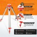 ARESGAME Aluminum Surveying Tripod with 5/8"-11 Thread Flat Head Quick Clamp Heavy Duty Survey Tripod for Auto Level Laser Level Theodolite Construction Equipment