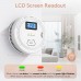 ARESGAME 2 in 1 Smoke and Carbon Monoxide Detector 6 Pack Battery Operated Smoke CO Alarm with 85dB Alarm Large LCD Display Test Button Easy Install Home Safety Detector